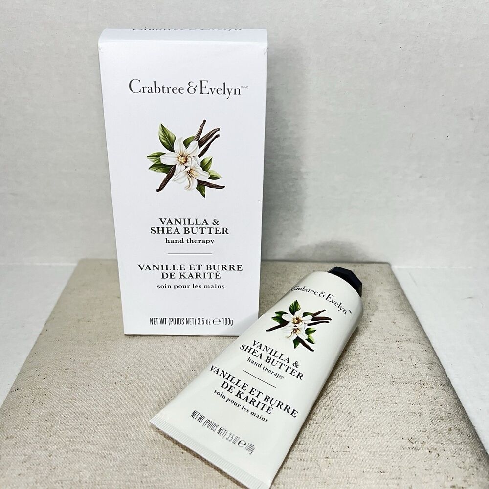Crabtree & Evelyn Vanilla Shea Butter Hand Therapy Cream Full Size 3.5oz Sealed
